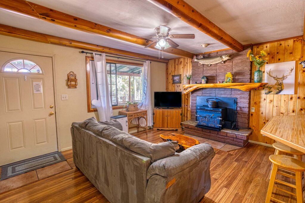 Pinetop Vista Cabins, Cabin 1: Living Room View